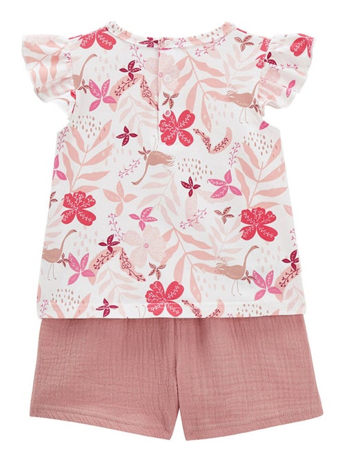 Ensemble bébé t-shirt et short en gaze de coton Lipsi - Kiabi