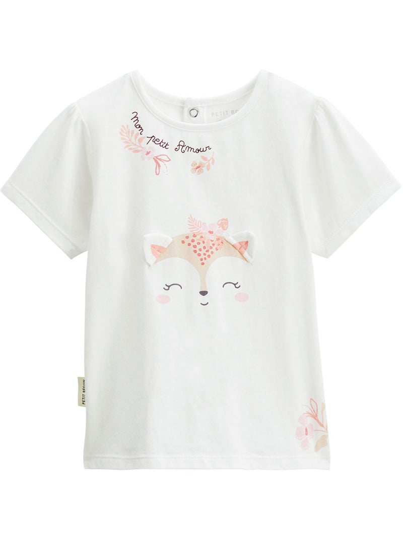 Ensemble bébé t-shirt et short en gaze de coton Louison Rose - Kiabi