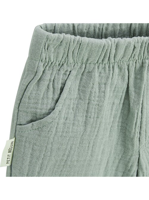 Ensemble bébé t-shirt et short en gaze de coton Mini Rêve - Kiabi
