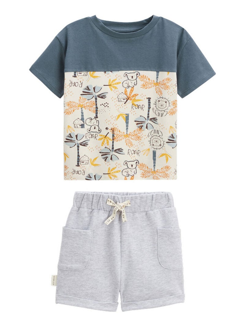 Ensemble bébé t-shirt et short Tapioca Gris Gris - Kiabi