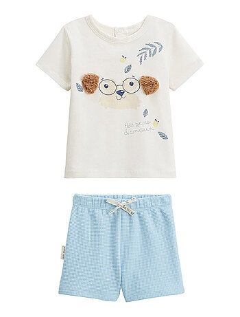 Ensemble bébé t-shirt et short Zeste d'amour