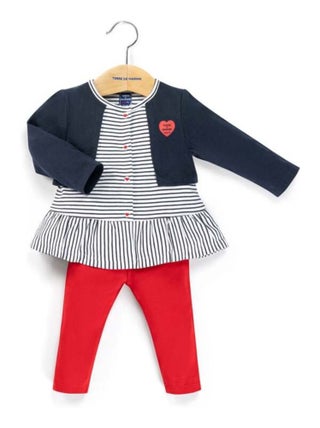 Ensemble Bébé tunique effet 2 en 1 + leggings