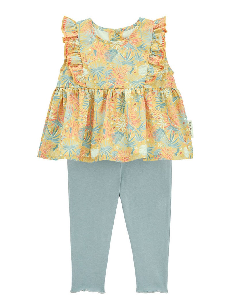 Ensemble bébé tunique + legging Chat bada bada Multicolore - Kiabi