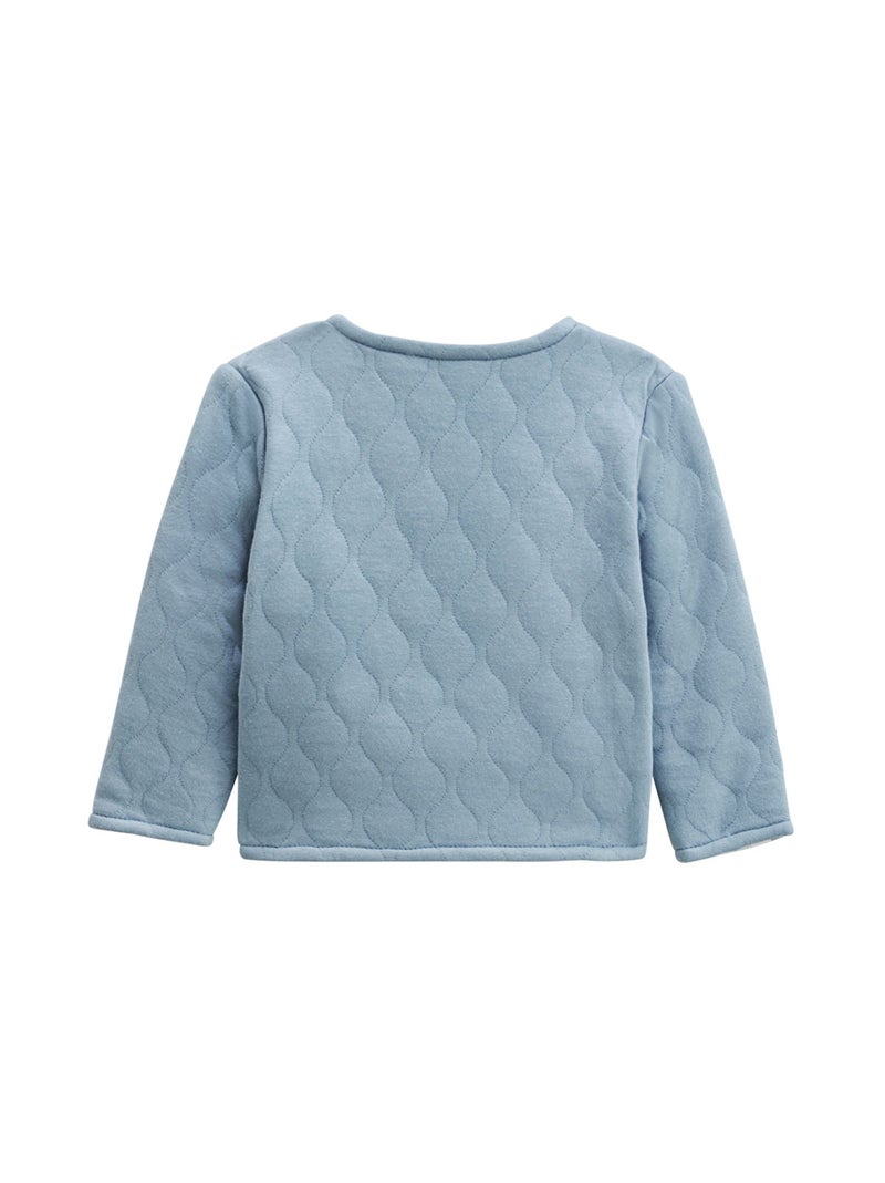 Ensemble bébé veste en coton matelassé et pantalon en velours Petite Balade Ecru - Kiabi