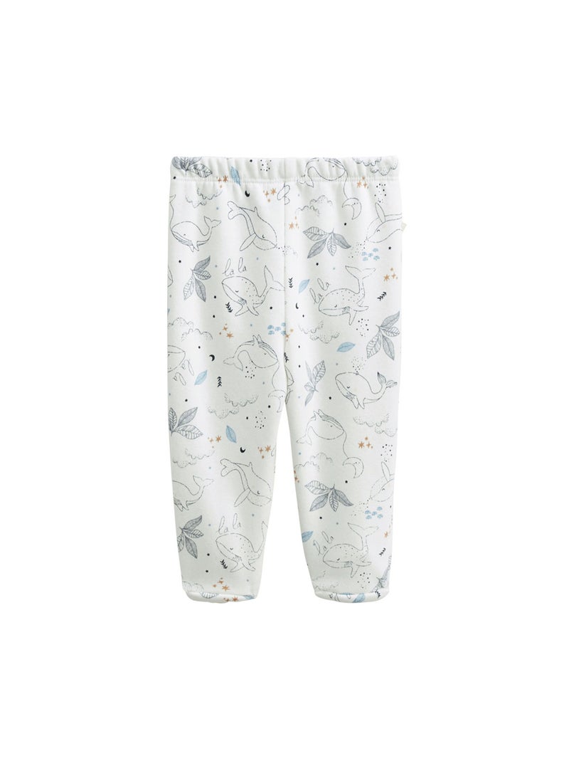Ensemble bébé veste en coton matelassé et pantalon en velours Petite Balade Ecru - Kiabi
