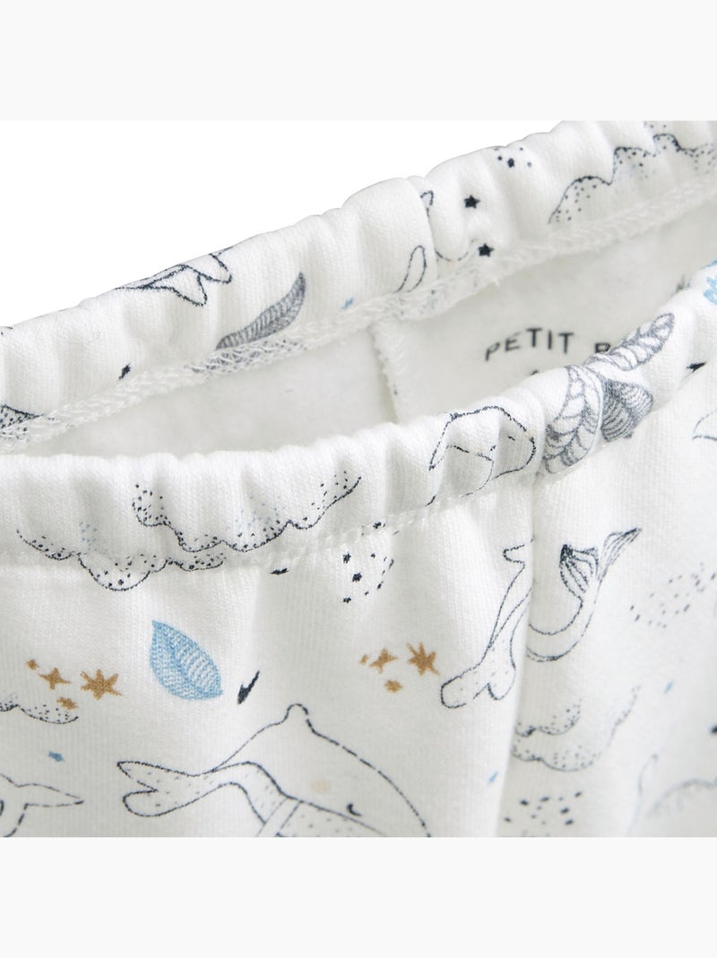 Ensemble bébé veste en coton matelassé et pantalon en velours Petite Balade Ecru - Kiabi