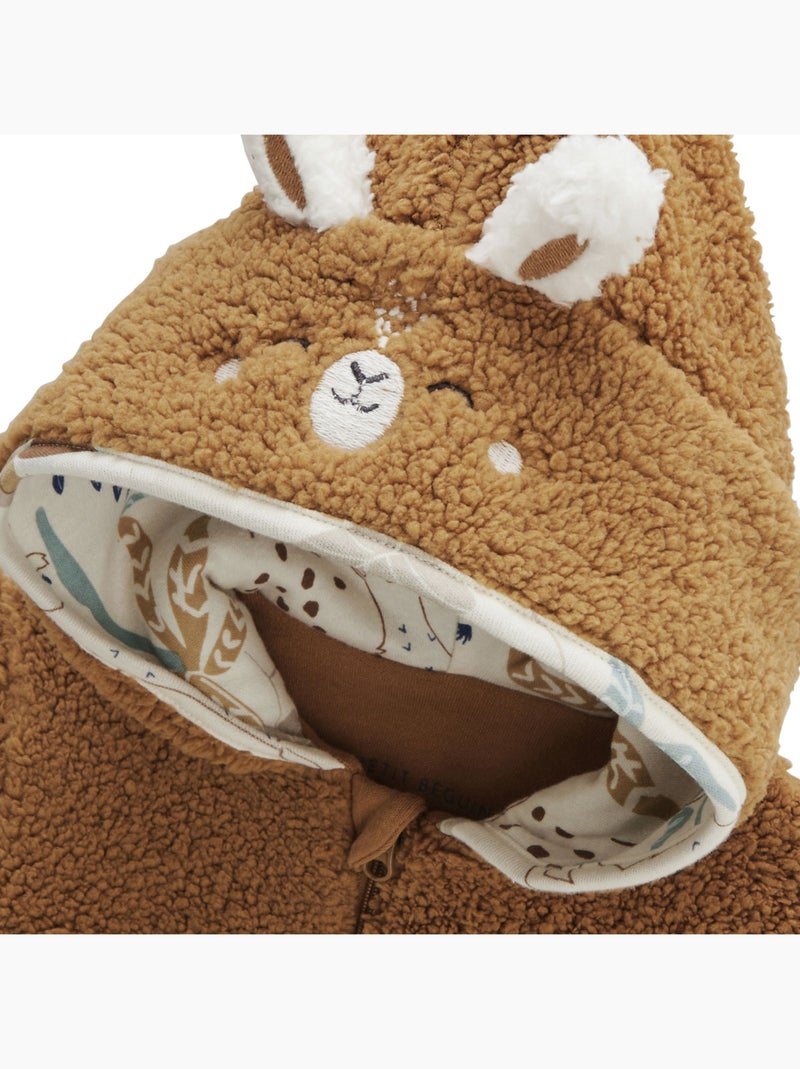 Ensemble bébé veste et pantalon en sherpa Lamascotte Camel - Kiabi