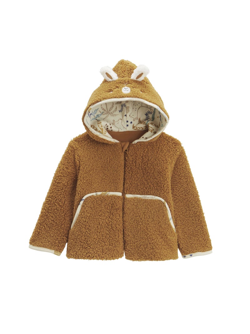 Ensemble bébé veste et pantalon en sherpa Lamascotte Camel - Kiabi