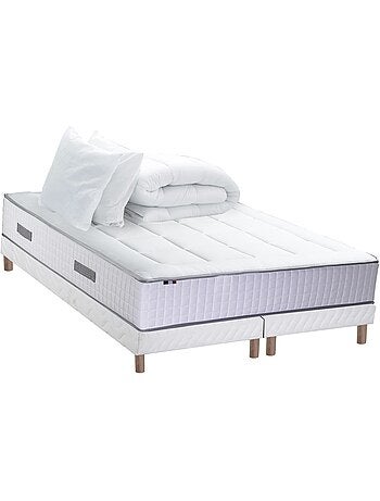 Ensemble BELLAGIO 2, matelas mémoire de forme, sommier et couette - Sommier - Bleu denim