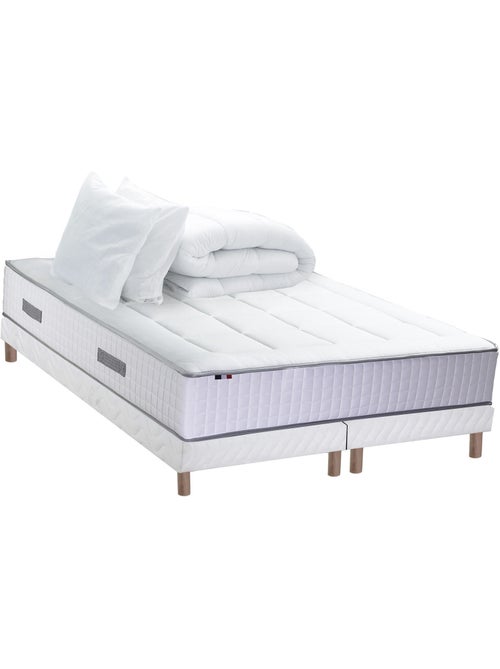 Ensemble BELLAGIO 2, matelas mémoire de forme, sommier et couette - Sommier - Blanc - Kiabi Ensemble BELLAGIO 2, matelas mémoire de forme, sommier et couette - Sommier - Blanc - Kiabi