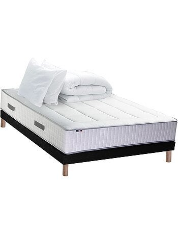 Ensemble BELLAGIO 2, matelas mémoire de forme, sommier et couette - Sommier - Bleu denim
