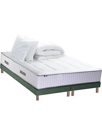 Ensemble BELLAGIO 2, matelas mémoire de forme, sommier et couette - Sommier - Bleu denim
