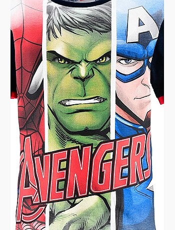 Ensemble bermuda + tee-shirt avengers| licence officielle