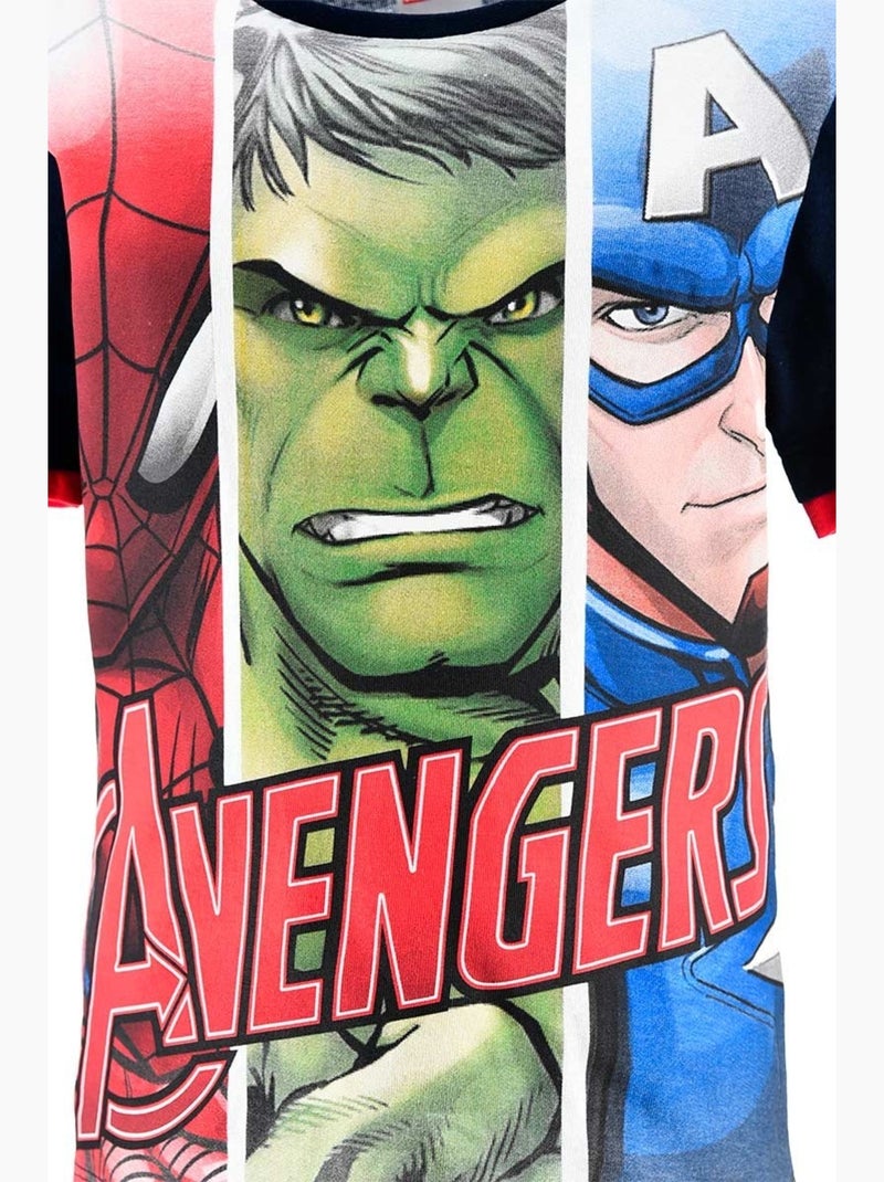 Ensemble bermuda + tee-shirt avengers| licence officielle Bleu - Kiabi