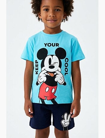 Ensemble bermuda + tee-shirt mickey mouse| licence officielle