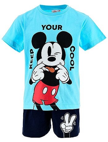 Ensemble bermuda + tee-shirt mickey mouse| licence officielle