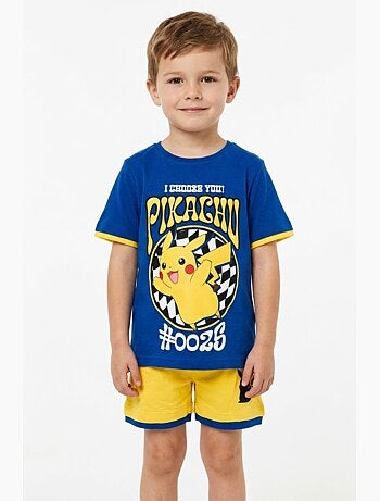 Ensemble Bermuda + Tee-Shirt Pokemon| Licence Officielle