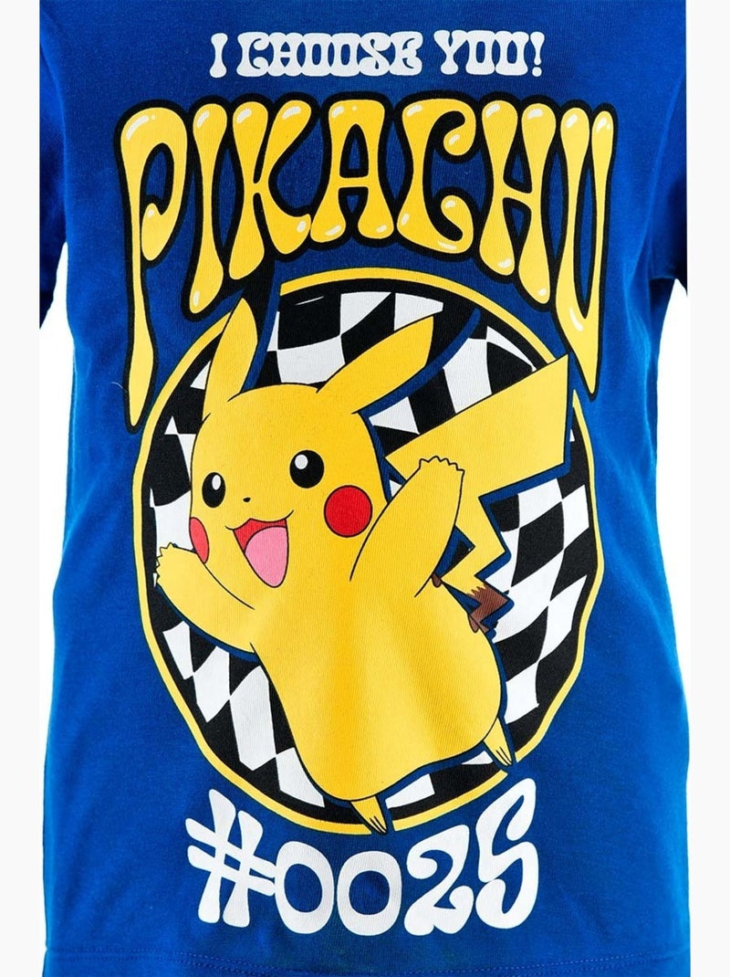 Ensemble Bermuda + Tee-Shirt Pokemon| Licence Officielle Bleu - Kiabi