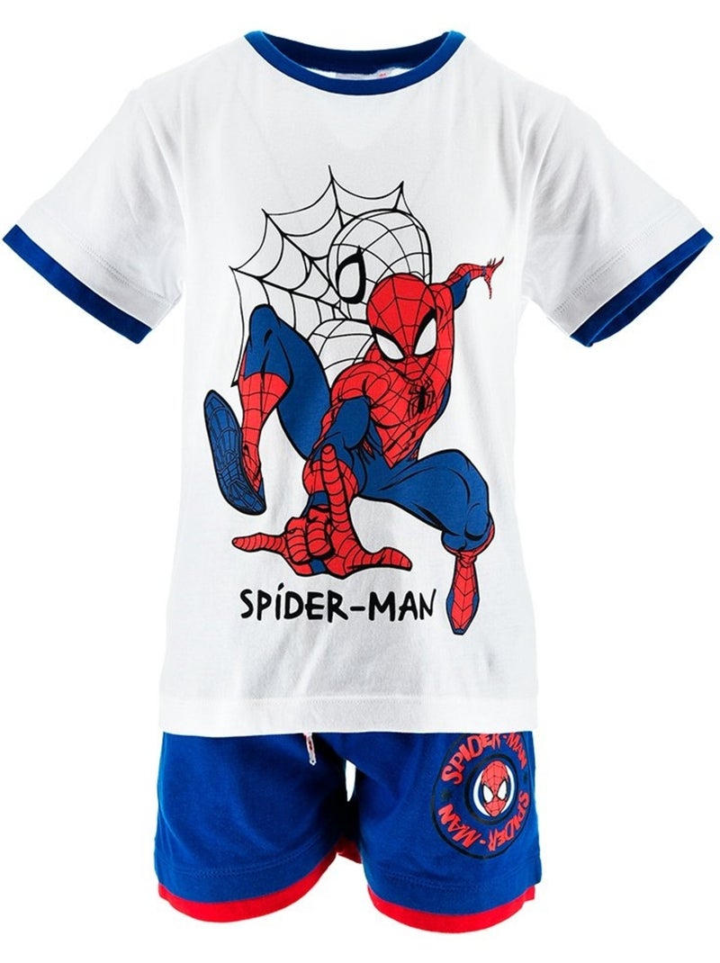 Ensemble Bermuda + Tee-Shirt Spiderman| Licence Officielle Blanc - Kiabi