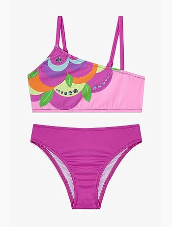 Ensemble bikini fille à une épaule fleuri penti