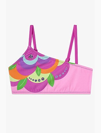 Ensemble bikini fille à une épaule fleuri penti