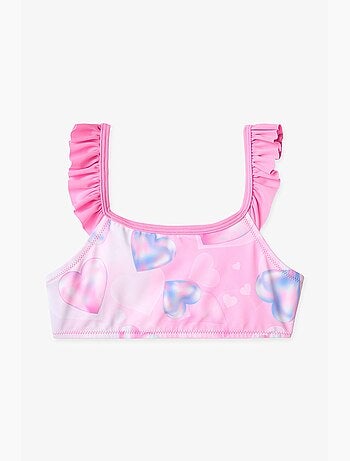 Ensemble bikini fille adela à col halter et imprimé cœurs penti