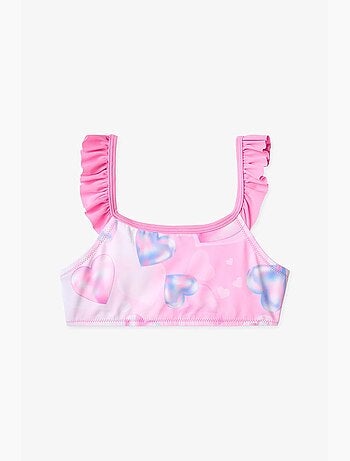 Ensemble bikini fille adela à col halter et imprimé cœurs penti