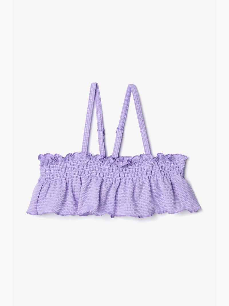 Ensemble bikini fille lilly à volants et bandeau penti Lavande - Kiabi