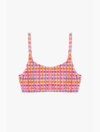 Ensemble bikini fille vicky à col halter à carreaux penti