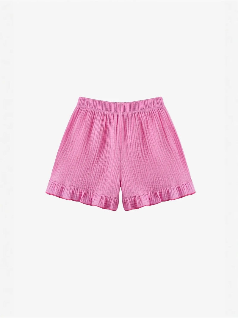 Ensemble bikini pinky à volants fille penti Rose fluo/Solinotes - Kiabi