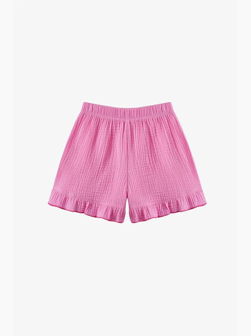 Ensemble bikini pinky à volants penti Rose fluo/Solinotes - Kiabi