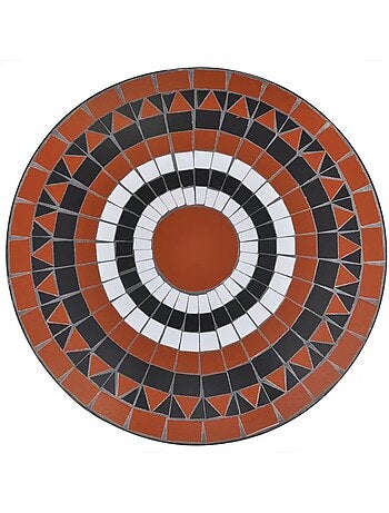 Ensemble bistro 3 à carreaux en céramique