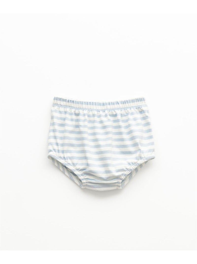 Ensemble bloomer + haut 100% coton - Terre de Marins Blanc Bleu - Kiabi