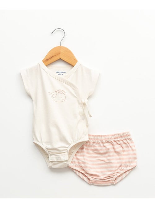 Ensemble bloomer + haut 100% coton - Terre de Marins - Kiabi Ensemble bloomer + haut 100% coton - Terre de Marins - Kiabi