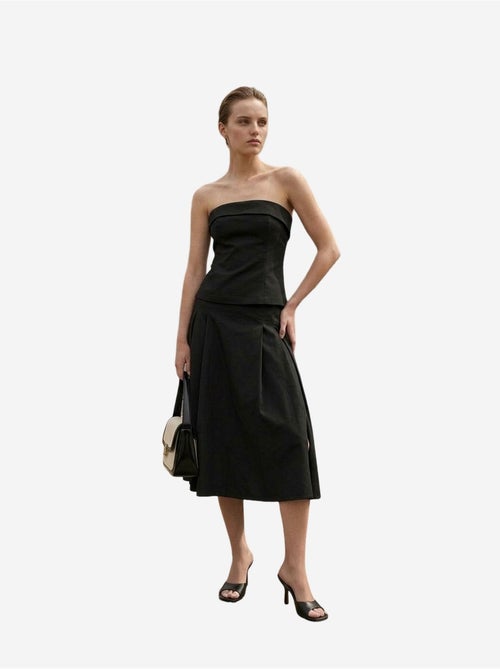 Ensemble blouse bustier et jupe midi à taille haute my fashion - Kiabi Ensemble blouse bustier et jupe midi à taille haute my fashion - Kiabi