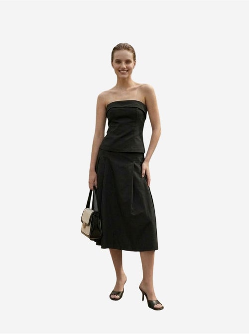 Ensemble blouse bustier et jupe midi à taille haute my fashion - Kiabi Ensemble blouse bustier et jupe midi à taille haute my fashion - Kiabi
