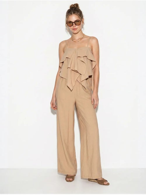 Ensemble blouse bustier et pantalon large à volants lucci - Kiabi Ensemble blouse bustier et pantalon large à volants lucci - Kiabi