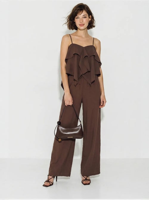 Ensemble blouse bustier et pantalon large à volants lucci - Kiabi Ensemble blouse bustier et pantalon large à volants lucci - Kiabi