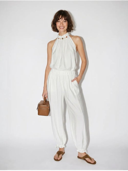 Ensemble blouse dos-nu et pantalon taille haute lucci - Kiabi Ensemble blouse dos-nu et pantalon taille haute lucci - Kiabi