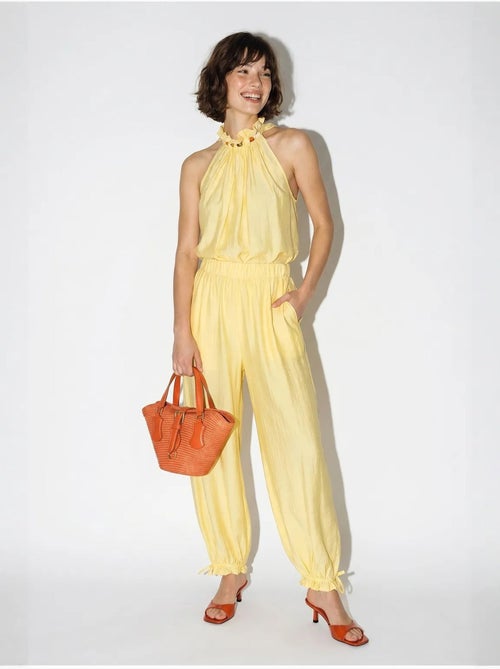 Ensemble blouse dos-nu et pantalon taille haute lucci - Kiabi Ensemble blouse dos-nu et pantalon taille haute lucci - Kiabi