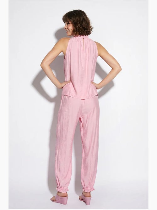 Ensemble blouse dos-nu et pantalon taille haute lucci - Kiabi Ensemble blouse dos-nu et pantalon taille haute lucci - Kiabi