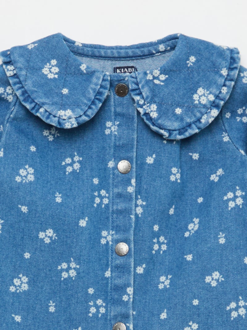 Ensemble blouse en jean + legging - 2 pièces Bleu - Kiabi