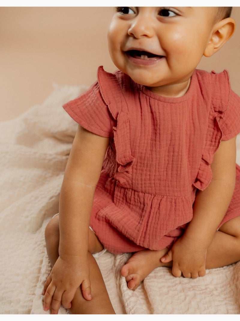 Ensemble Blouse et Legging, Mousseline et jersey de coton Noukie's Rose - Kiabi