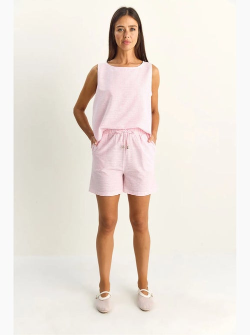 Ensemble blouse et short rayé en seersucker lucci - Kiabi
