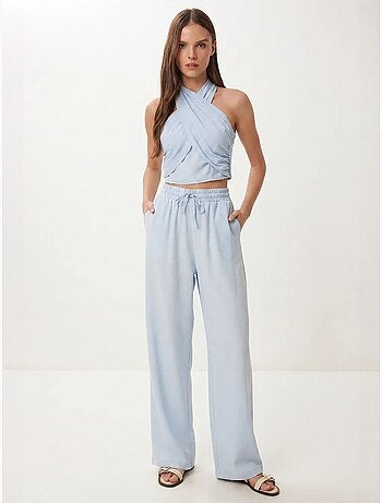 Ensemble blouse halter et pantalon large istanbul