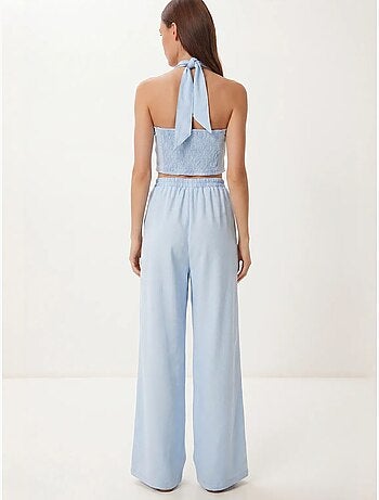 Ensemble blouse halter et pantalon large istanbul