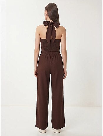 Ensemble blouse halter et pantalon large istanbul
