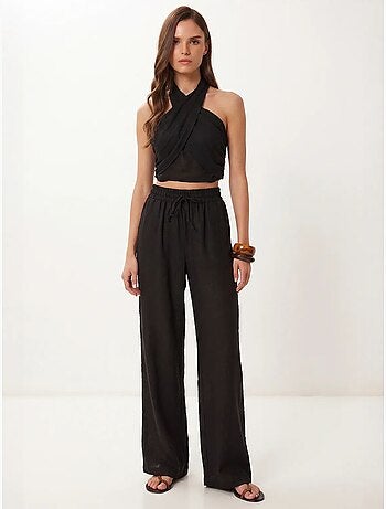 Ensemble blouse halter et pantalon large istanbul