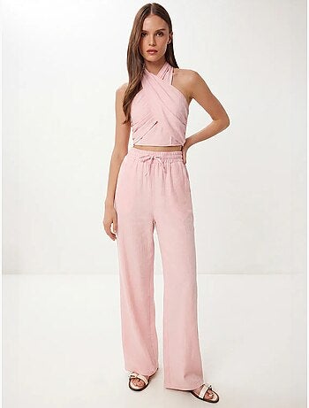 Ensemble blouse halter et pantalon large istanbul