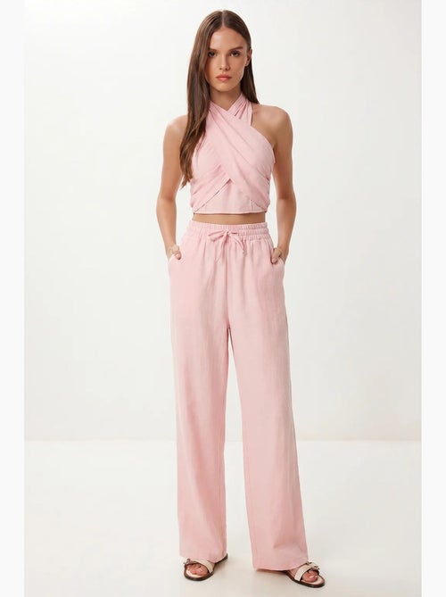 Ensemble blouse halter et pantalon large istanbul - Kiabi Ensemble blouse halter et pantalon large istanbul - Kiabi